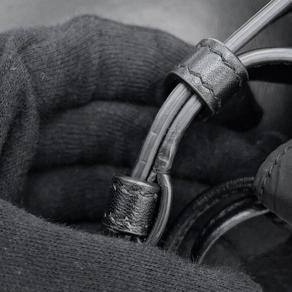 SAINT LAURENT PARIS Rive Gauche bucket bag Nylon/Leather Black 710261 - Picture 10 of 15